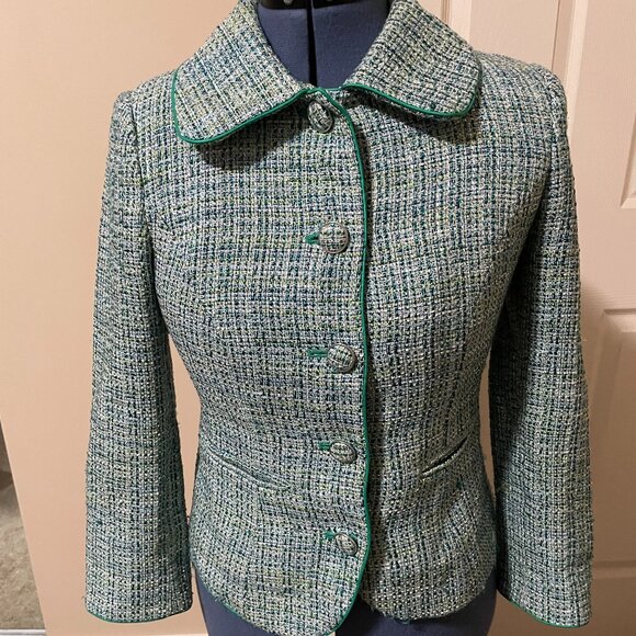Tweed Suit Jacket Top - Picture 1 of 5